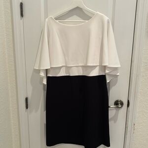 Calvin Klein size 16 sleeveless cape style dress